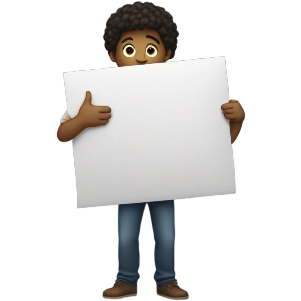 Person holding letter L emoji