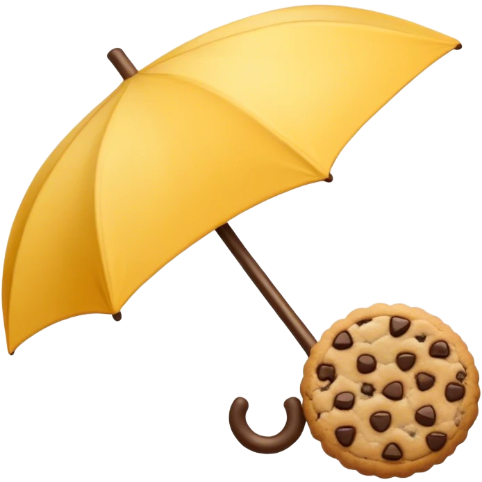 cookie with umbrella in it emoji