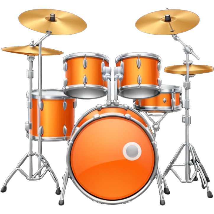 Neon orange drumset emoji
