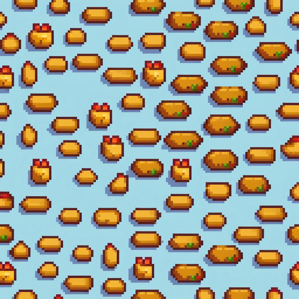 individual chicken mcnuggets in different shapes emoji