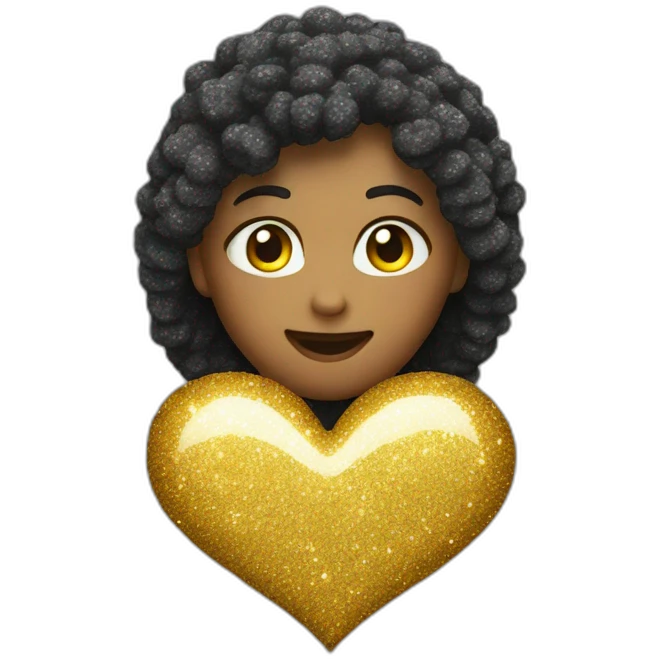 Glitter heart  emoji