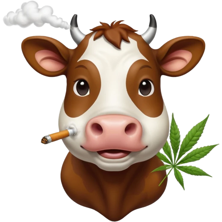 cow smoke weed emoji