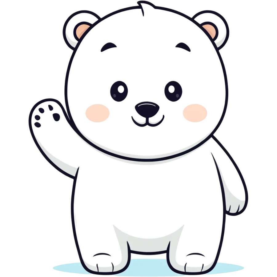 polar bear giving a thumbs up emoji