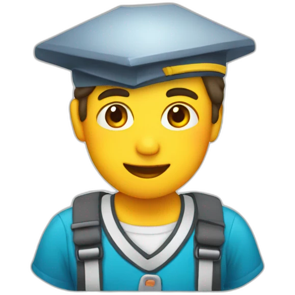 A colorful school flashcard emoji