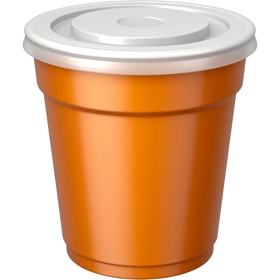 vaso plastico de gaseosa naranja emoji