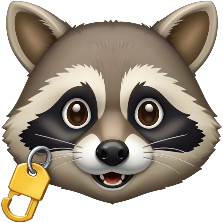 Raccoon key emoji
