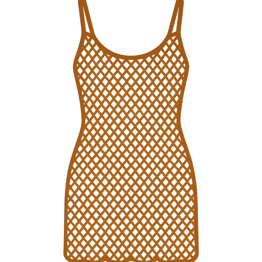 flat vector crochet swim coverup dress emoji