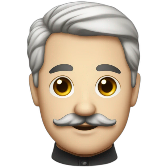Adolf Schicklgruber with black little mustache emoji