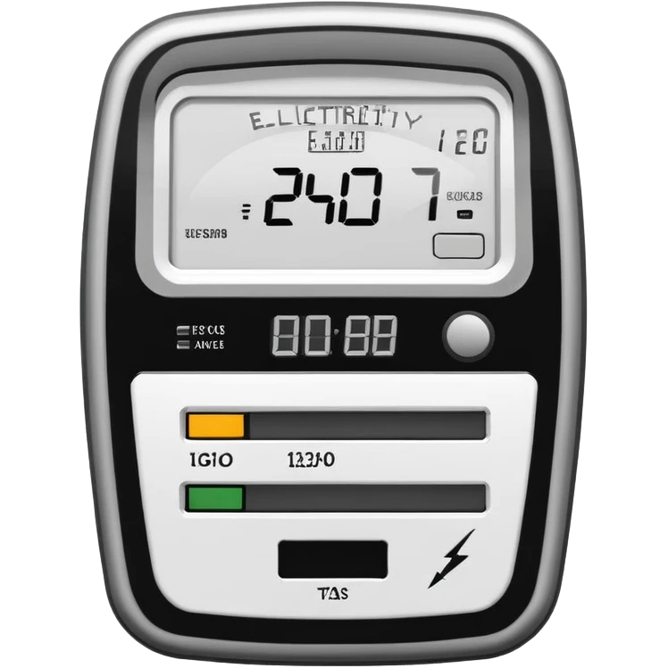 plain simple modern digital electricity meter emoji