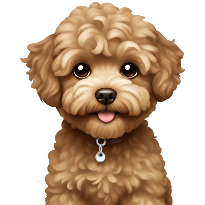Brown maltipoo emoji