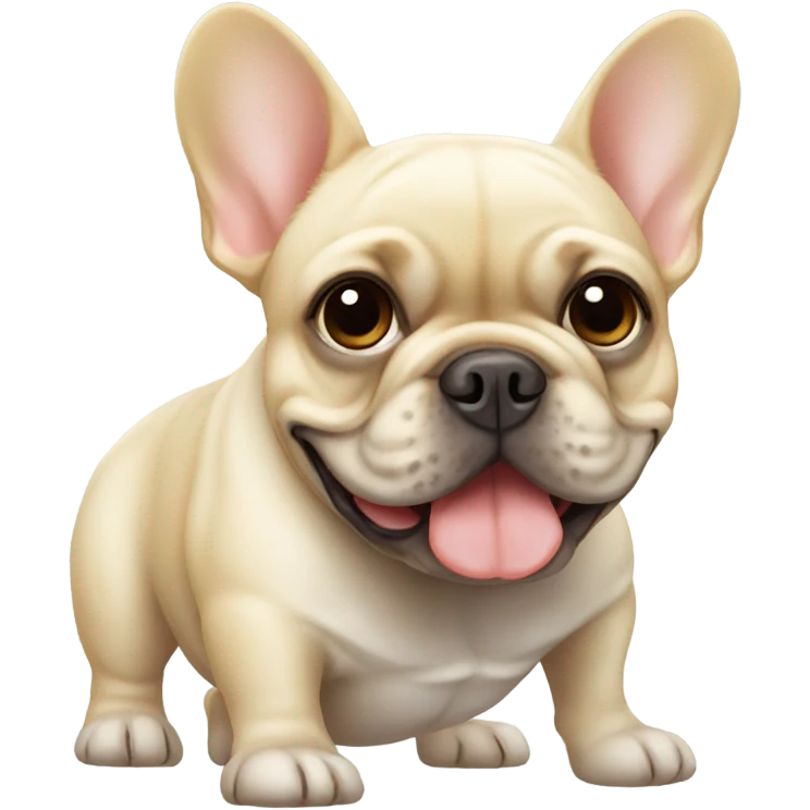 Blonde French bulldog emoji