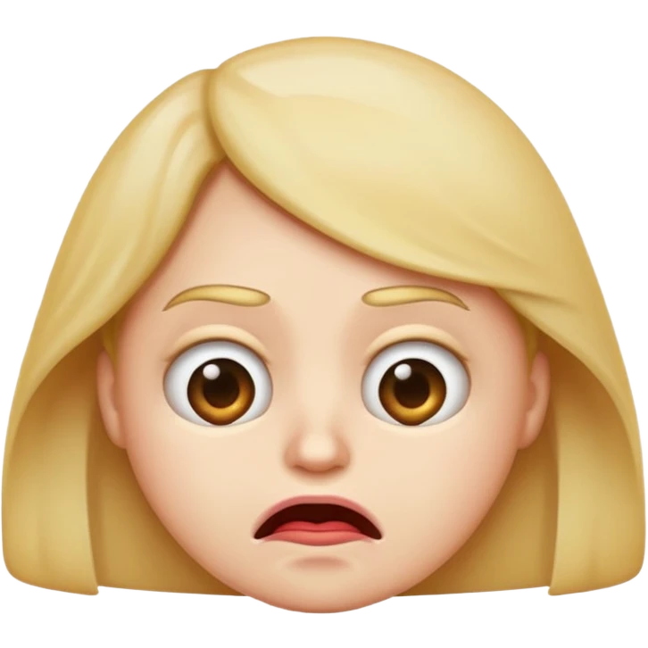make me an emoji who looks disgusted with a lip curl emoji