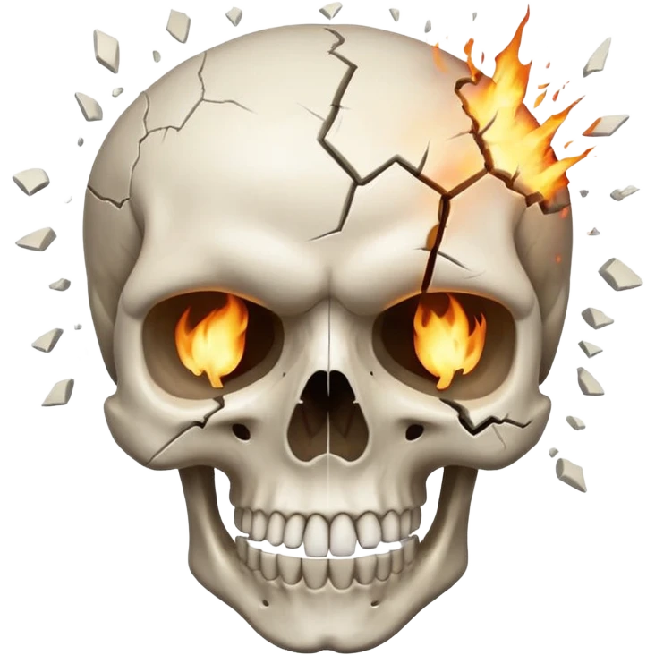A skull His head explodes emoji