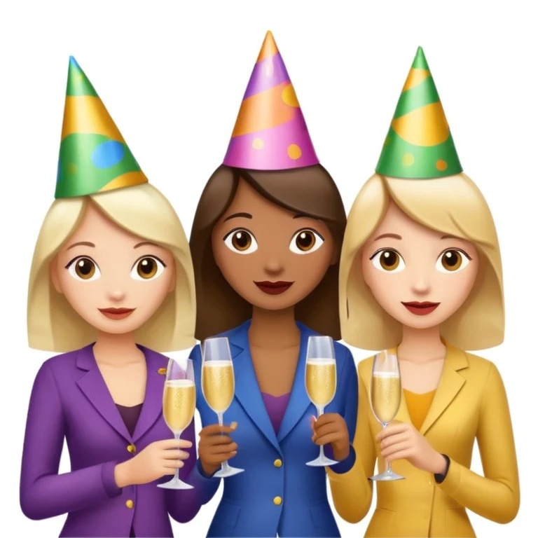 girls celebrating  emoji
