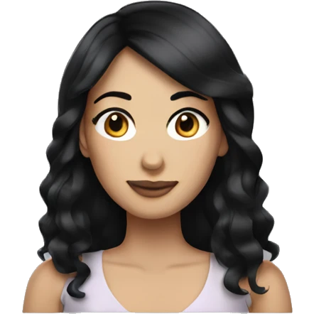 Beauty woman with black hair emoji