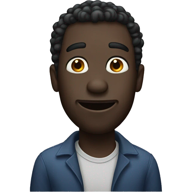 goofy dark skinned man emoji