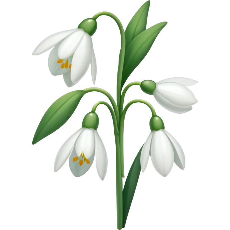 Snowdrop flower emoji