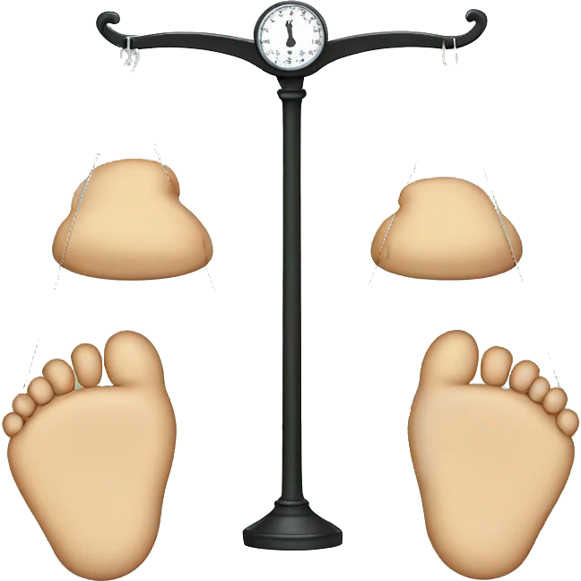 a scale that's showcasing weight loss emoji