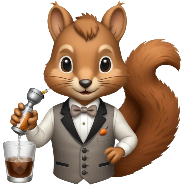 Squirrel bartending  emoji