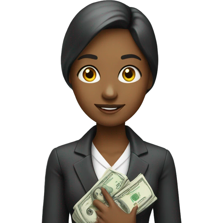 HR girl with money and benefit emoji