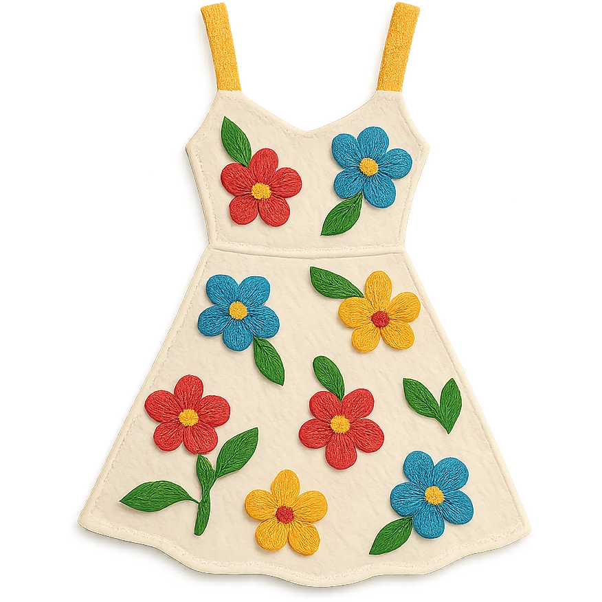 floral sundress emoji