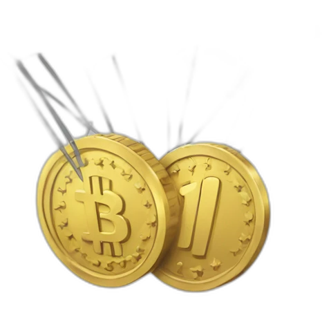 the coin is parachuting emoji