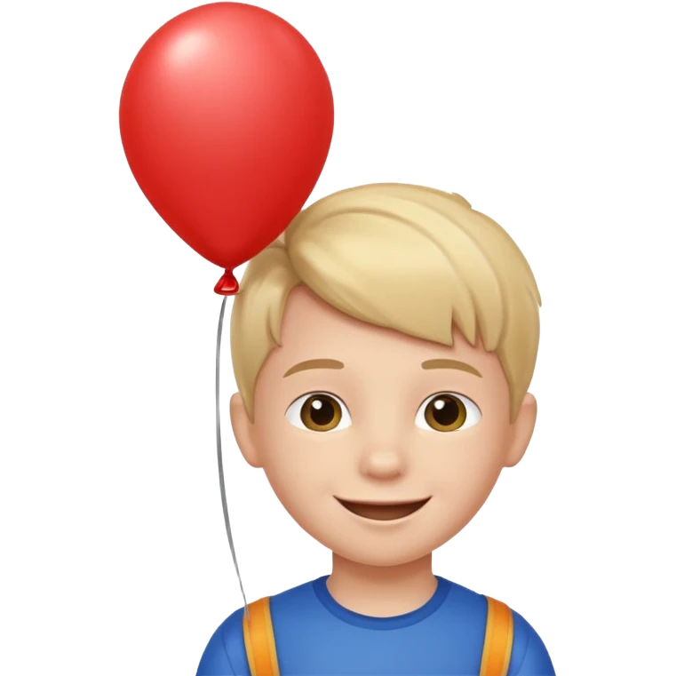 kid with baloon emoji