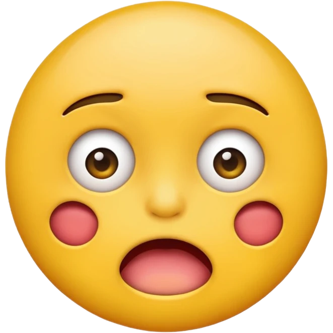 Yellow circle biting lip emoji emoji