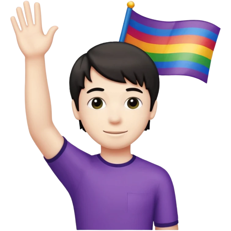 Rodrick heffley waving pride flag emoji