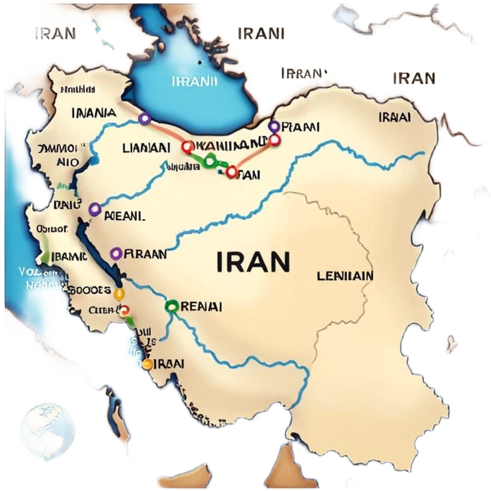Black map of Iran emoji