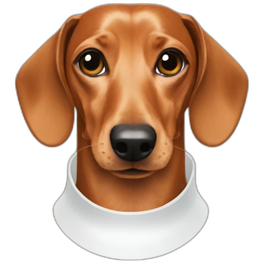 dachshund with Elizabethan collar emoji