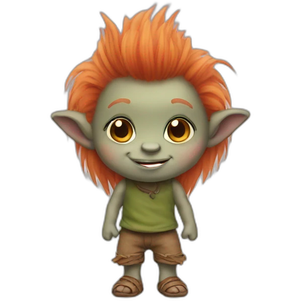 cute troll doll emoji