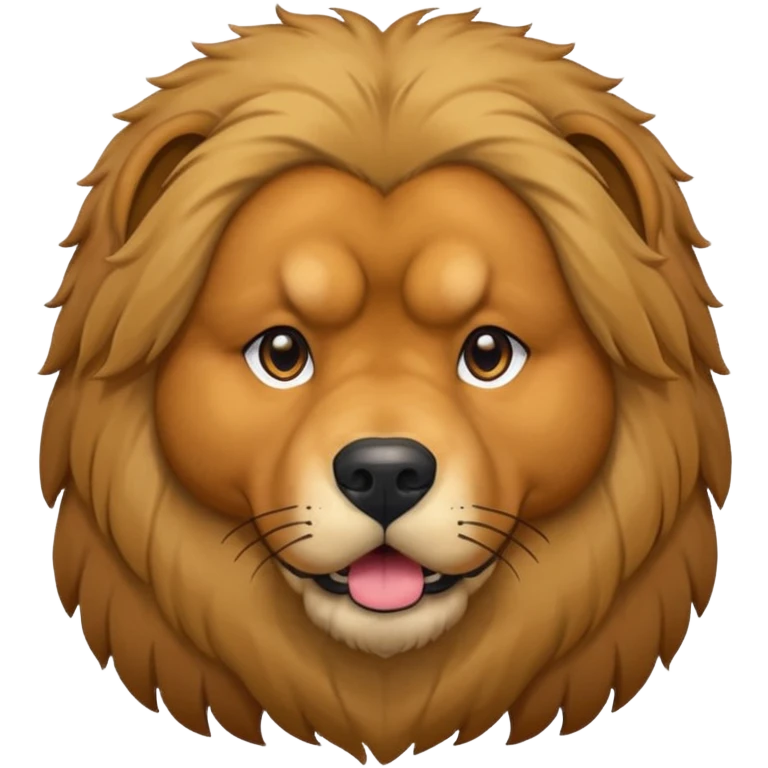 Tibetan Mastiff, close-up face, big mane emoji