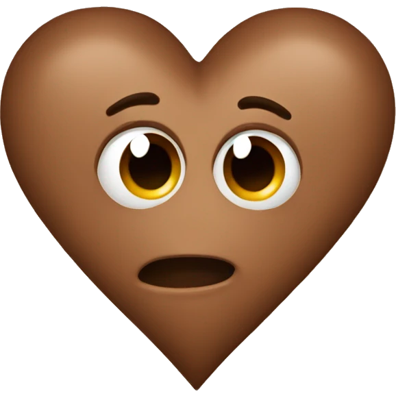 Brown heart emoji