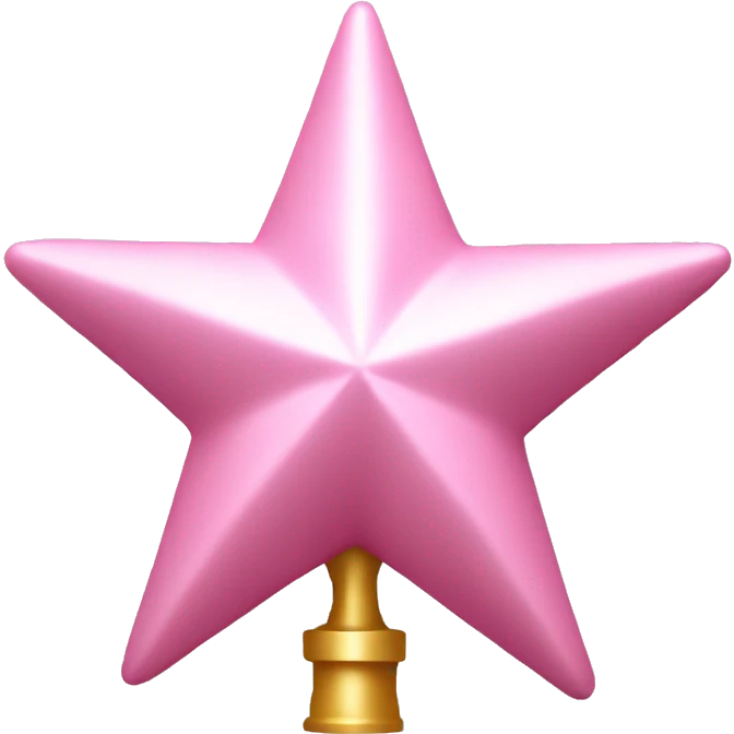 light pink tree topper star emoji