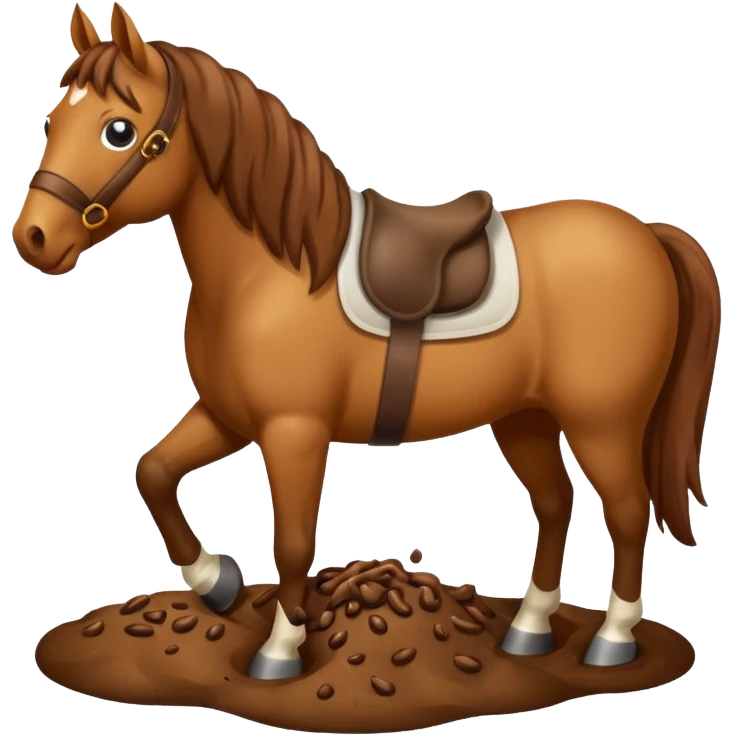 Caballo con caca emoji