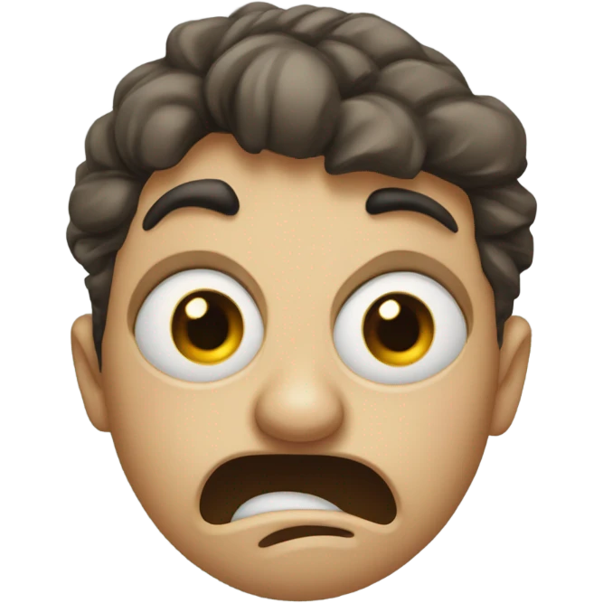 Disgusted and surprised faced together  emoji