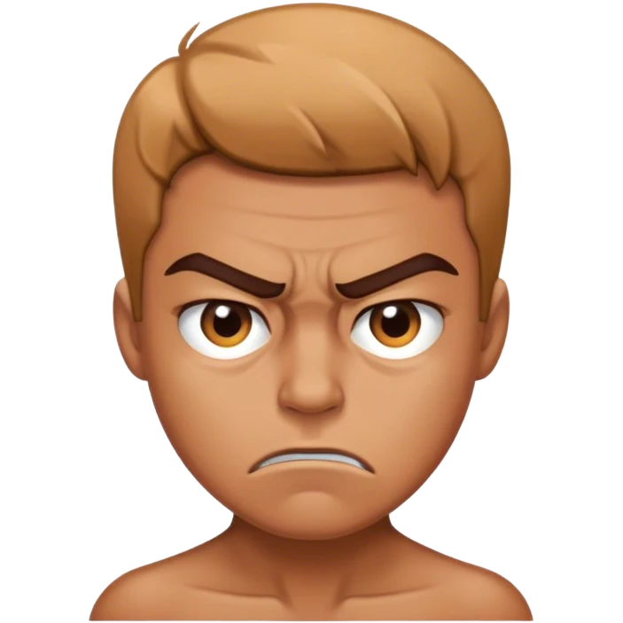 Enojado y triste pero coqueto emoji