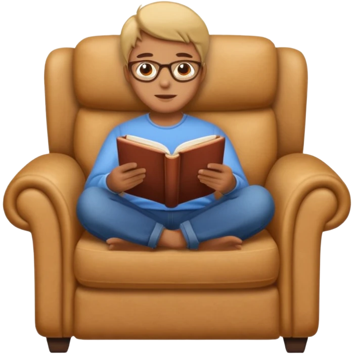 Reader in an armchair emoji