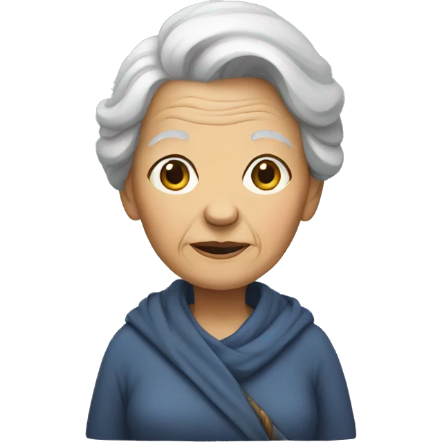 Old woman waiting emoji