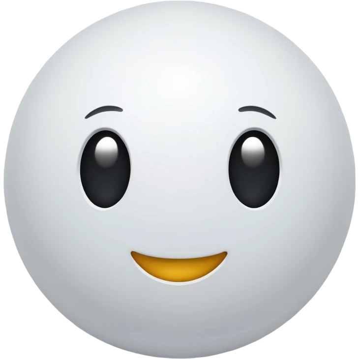 white color ball emoji