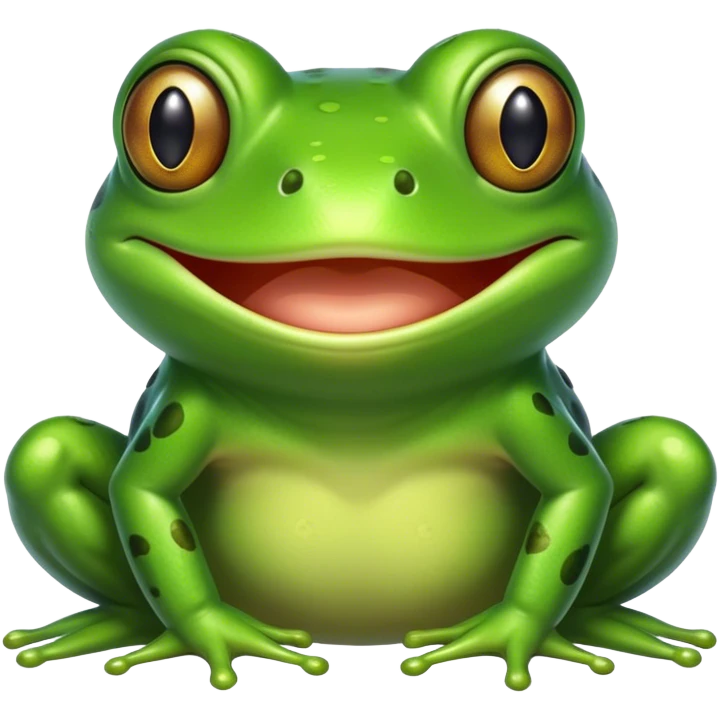 Frog happy emoji