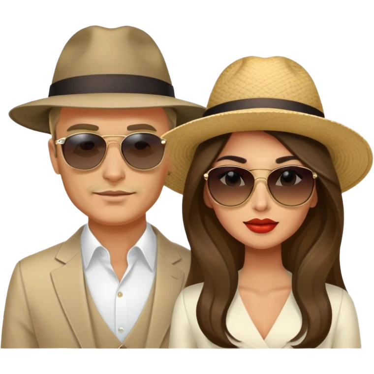 Couple having an adventure in Montenegro russian man and elegant  Latina girl  emoji