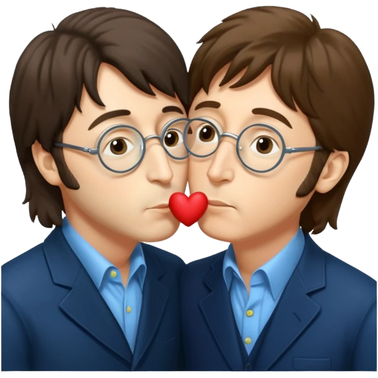 john lennon and paul mccartney kissing emoji