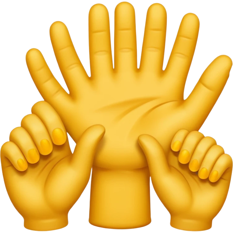 Una mano con 3 dedos emoji