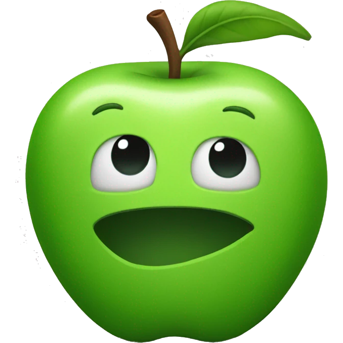 Dark green apple emoji