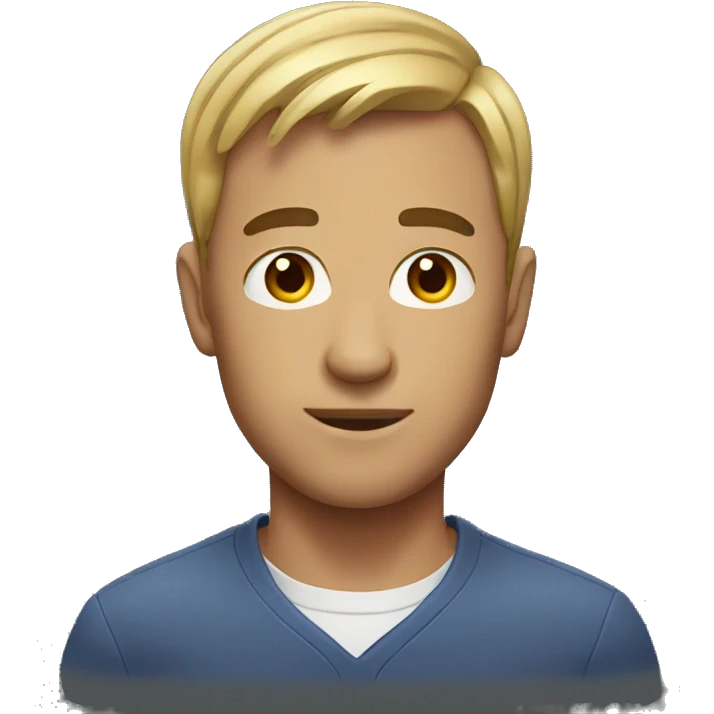 man with short hair emoji