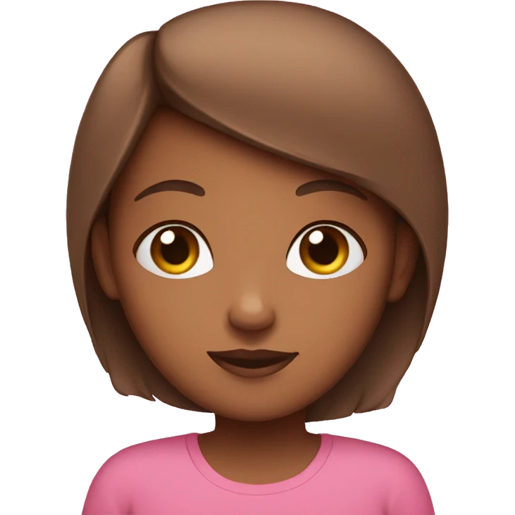 brown girl pink shirt lying to her friends   emoji