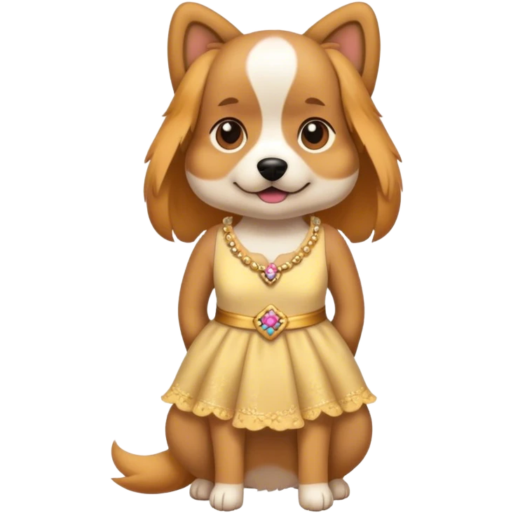A dog with a dress emoji