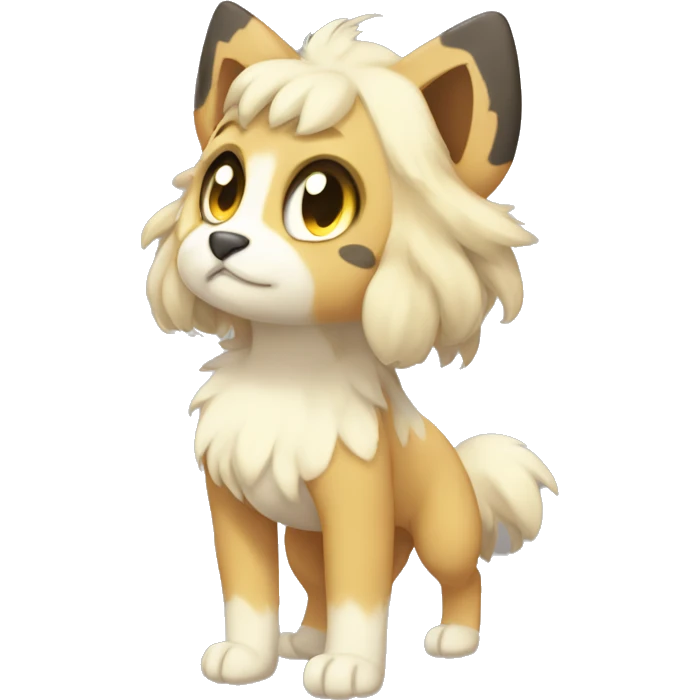 Fakemon full body pretty kittydog emoji